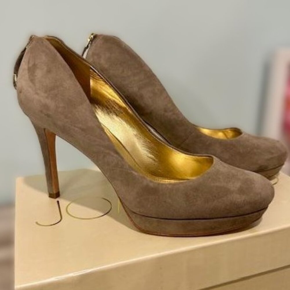 Joan & David Suede Platform Stiletto Heels, Size 7.5